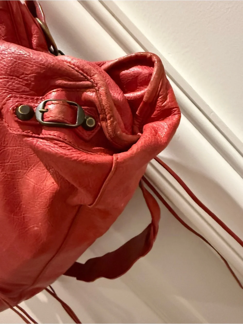 Authentic Balenciaga Red City Bag - Picture 4 of 9